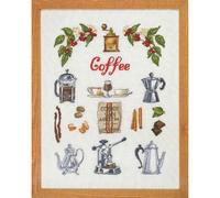 Kit au point compté Permin "L'heure du café", 40x52cm