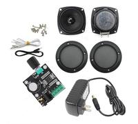 Kit Audio Console de Jeu Arcade Amplificateur de Puissance 12V + Haut-parleurs 3 Pouces 5W 8 Ohms Câble d'alimentation AUX pour Accessoires d'armoire de jeux Arcade (Noir)