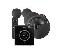 Power Dynamics B100B Kit Audio Encastrable BT avec Amplificateur Noir et Enceintes Plafond 4x25W - Noir