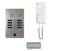 Kit audio préprogrammé 8 boutons - URMET - KA83/208 - Blanc - IP53 - IK08