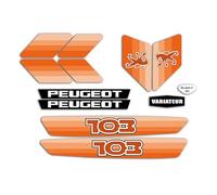 Kit Autcollants 103 MVL Phase 2 pour décorer Votre mobylette Peugeot comme à l'époque (Orange)