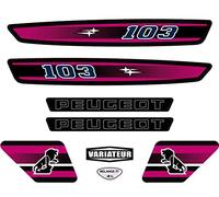 Kit Autcollants 103 MVL pour décorer Votre mobylette Peugeot comme à l'époque (Fuchsia)
