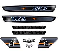 Kit Autcollants 103 MVL pour décorer Votre mobylette Peugeot comme à l'époque (Gris foncé)