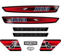 Kit Autcollants 103 MVL pour décorer Votre mobylette Peugeot comme à l'époque (Rouge)
