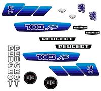 Kit Autcollants 103 SP Phase 2 pour décorer Votre mobylette Peugeot comme à l'époque (Bleu)