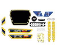Kit Autcollants 103 SP pour décorer Votre mobylette Peugeot comme à l'époque (Bleu Jaune)