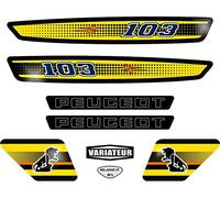 Kit Autcollants 103 SP pour décorer Votre mobylette Peugeot comme à l'époque (Jaune)