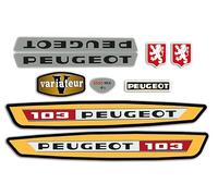 Kit Autcollants 103 VS pour décorer Votre mobylette Peugeot comme à l'époque (Jaune)