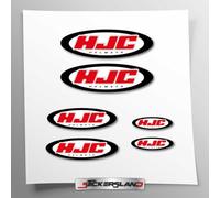 Kit autocollants compatible avec casque HJC | autocollants pour moto cadre carénage | Vinyle adhésif FACILE APPLICATION Impression UV | Stickersland® (Rouge)