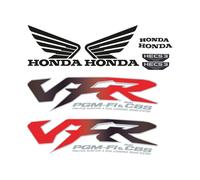 Kit Autocollants Compatible Avec Moto De Route Honda Vfr 800 2000 Rouge