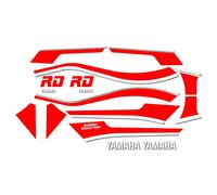 Kit Autocollants Compatible Avec Moto De Route Yamaha Rd 80-125 Noire