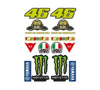 Kit Autocollants Compatible Avec Moto Gp Valentino Rossi