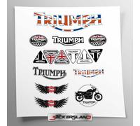 Kit autocollants compatible avec Triumph casque | autocollants pour moto cadre carénage | Vinyle autocollant facile application Impression UV | Stickersland®