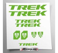 Kit autocollants compatibles avec châssis VTT Mountainbike et casque | Decalcomanies pour vélo écrits logos | Stickersland® - Trois (Vert brillant)