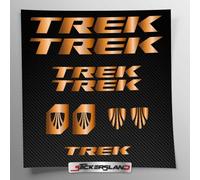 Kit autocollants compatibles avec châssis VTT Mountainbike et casque | Decalcomanies pour vélos écrits logos | Stickersland® - Trois (Rame brillant métallisé)