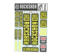 RockShox Kit autocollants remplacement 30/32 mm NE01 Jaune/Noir – Compatible SID/Reba/Sektor