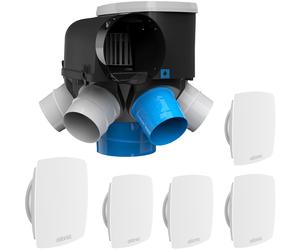 Kit Autocosy iH VMC auto intelligente 6 sanitaires (5 bouches line) - ATLANTIC - 412289