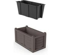 Kit avec jardinière + bac interne de 63L "Arredo" - Capuccino - L 80 x H 42 cm