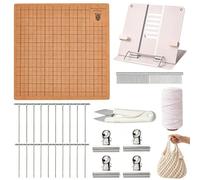 Kit avec planche et épingles de table double face avec lignes à | Kit macramé pour créer des bracelets pour débutants adultes passionnés DIY bracelets, bijoux et porte-plantes suspendus