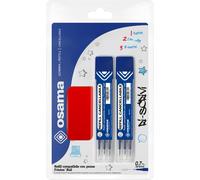 Kit Avec Recharge Stylo Frixion,2 Pièces 0.7 Mm + Gomme Pour Stylo Effacables-Refill + 1 Gomme En Silicone Pour Stylo Bille,Idéal Pour Papeterie Et Fourniture Scolaire Et Bureau,Bleu/Vert