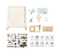 Kit Aventure pour : Équipement De Découverte De, Ensemble D'exploration De La Nature | Outils D'enseignement pour Microscope, Structure en Bois Et ABS, Équipement d'apprentissage