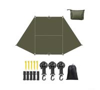 Kit Bâche Camping 2x3x4.5m Piquets et Cordes Inclus(Olive Green 2x3x4.5m)