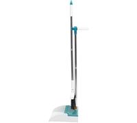 Kit Balai et Pelle à Long Manche Pliable en Acier Inoxydable Blanc