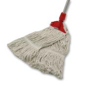 Kit Balai Franges, Manche Télescopique 144cm, Coton 350g | Nettoyage professionnel avec support pliant, balai serpillière pour carrelage et sols lisses, aluminium robuste