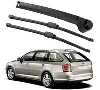 Kit Balais D'essuie-Glaces Auto Compatible pour Skoda Fabia Roomster Golf | pour Plus Polo 9n Seat Altea Ibiza 2 Pièces Balai D'essuie-Glace Arrière et 1 Pièces Bras D'essuie-Glace Arrière Remplacement