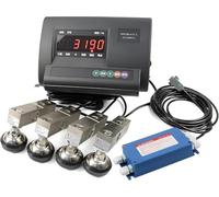 Kit Balance Bétail Haute Précision 1/30000 avec Compensation Dynamique pour Bovins, Porcs, Ovins - Plateforme Étanche en Acier Inoxydable avec 4 Capteurs et Pieds Réglables
