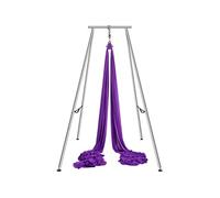 VEVOR Kit Balançoire de Yoga Aérien et Hamac, Support de Yoga Professionnel 295 cm de Hauteur, Hamac Violet 12x2,6 m, Capacité de Charge Maximale de 250 kg, pour Fitness Musculation Pilates Gym Maison