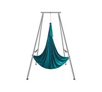 VEVOR Kit Balançoire et Hamac de Yoga Aérien 6x2,6 m Inversion Danse Vert Foncé