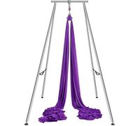 Kit Balançoire De Yoga Aérien Et Hamac-Vevor-295 Cm De Hauteur, Hamac Violet 12x2,6 M, Capacité De Charge Maximale De 250 Kg Multicolore