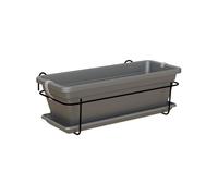 Artevasi Kit jardinière balcon Venezia 50 cm avec réserve d'eau 10 L – anthracite