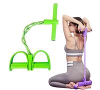 Kit Bande de Résistance Fitness 6 Tubes avec Pédale et Poignées - Élastique Sport Multifonction Latex pour Abdos, Bras, Jambes, Yoga et Entraînement à Domicile (Vert)