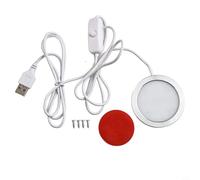 Kit Bande LED pour Imprimante 3D - Blanc ABS & Métal Veilleuse avec Diamètre Standard 4cm Compatible avec Résine FDM SLA