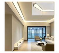 Kit Bandeau Lumineux LED Angle Mur-Plafond, Luminaire en V 45° à Poser | Éclairage Indirect d'Ambiance, Sans Encastrement, Décoration Intérieure for Salon Chambre(8.8ft)