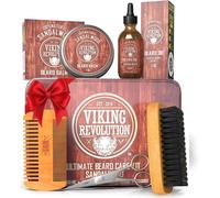 - Kit Barbe Homme - Brosse Barbe En Poils De Sanglier, Peigne Barbe, Baume Barbe & Huile Barbe Homme, Ciseaux Barbe & Moustache - Cadeau Homme - Bois De Santal[Z1493]