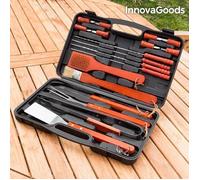 Kit Barbecue PRO de 18 accesoire BBQ en acier inoxydable avec Mallette de rangement et Transport - Set et Accessoires barbecue