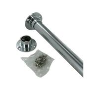 Kit barre de penderie extensible - MARQUE - Ovale - Chromé - 0.9 m - Métal