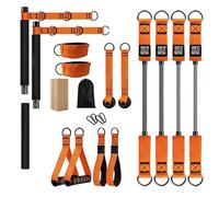 Kit Barre de Pilates avec Bandes de Résistance,Équipement de Fitness Multifonction - Système à Résistance Réglable pour Sportifs Épaules Cou Taille Jambes