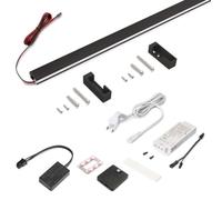 Kit barre penderie Luxe LED NeonLynx V et détecteur de mouvement - noir - 910 mm EMUCA