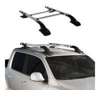 KIT Barres de Toit Trans+Long pour VW Amarok Double Cab 2010-2024 Alu Gris