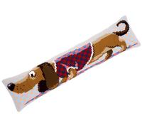 Kit bas de porte au point de croix Teckel