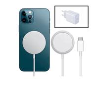 Kit Base Charge Type C Fastcharge 20w + Magnetic Wireless Fast Charger Pour Apple Iphone 13 Pro - Blanc