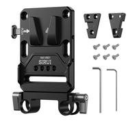 Kit Base et Plaque V-Lock SIRUI AM-VM01-Plaque Batterie Universelle avec Serrage Double Tige 15 mm, Système de Libération Rapide et Multiples Points de Fixation pour Alimentation Caméra