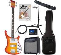 Kit Basse Electrique 4 Cordes E-Bass Humbucker Sunburst Set Ampli Housse