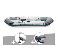 Kit bateau gonflable 4 places Mariner 4 avec moteur, rames et gonfleur -