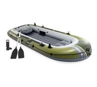Kit bateau gonflable 4 places Seahawk 4 avec rames et gonfleur - Intex