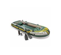 Intex Pools Bateau gonflable Seahawk 4 – 4 places (rames et gonfleur) 351x145x48 cm